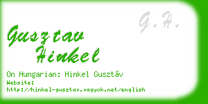 gusztav hinkel business card